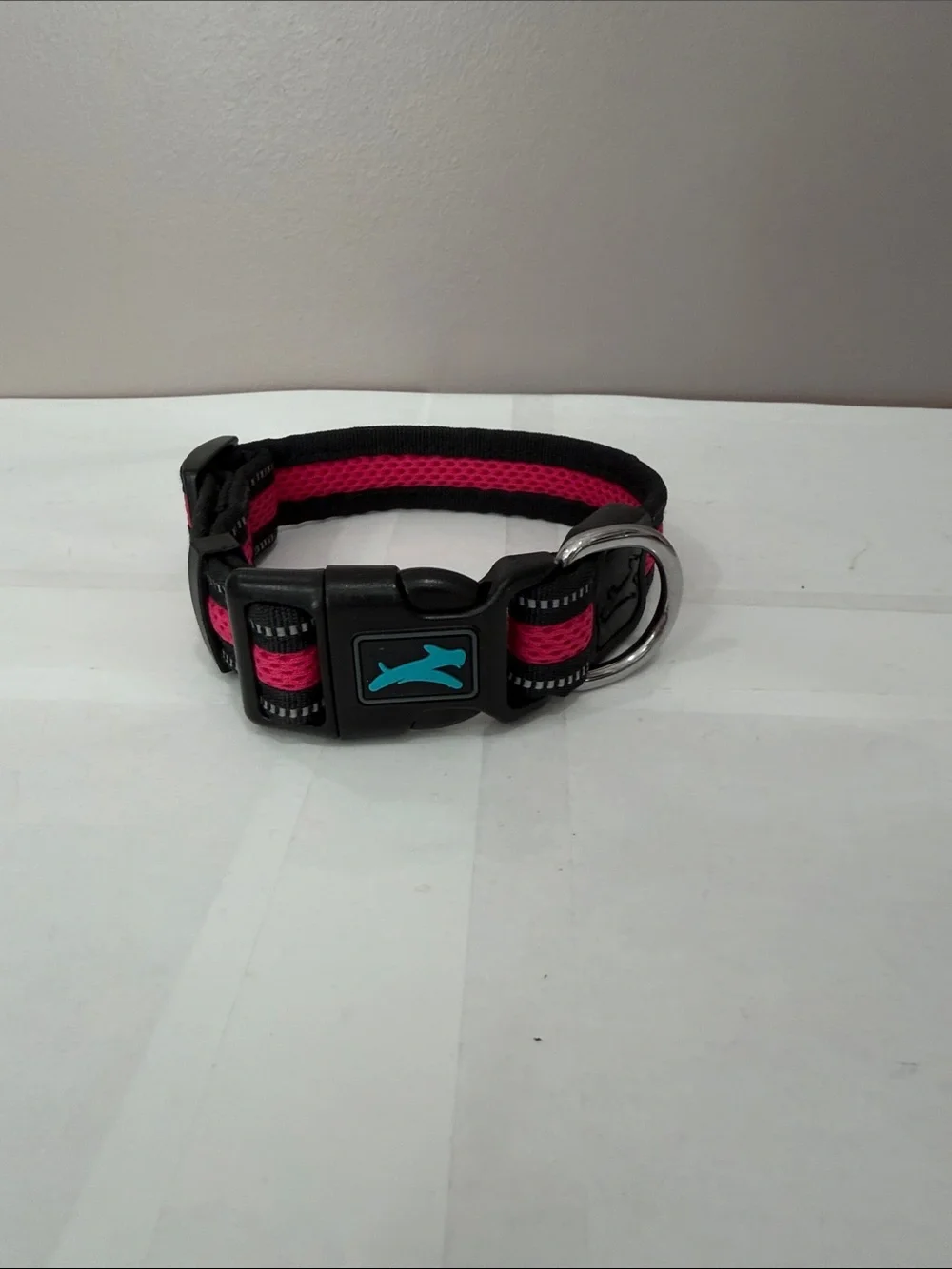 Small Pink and Black Dog Collar